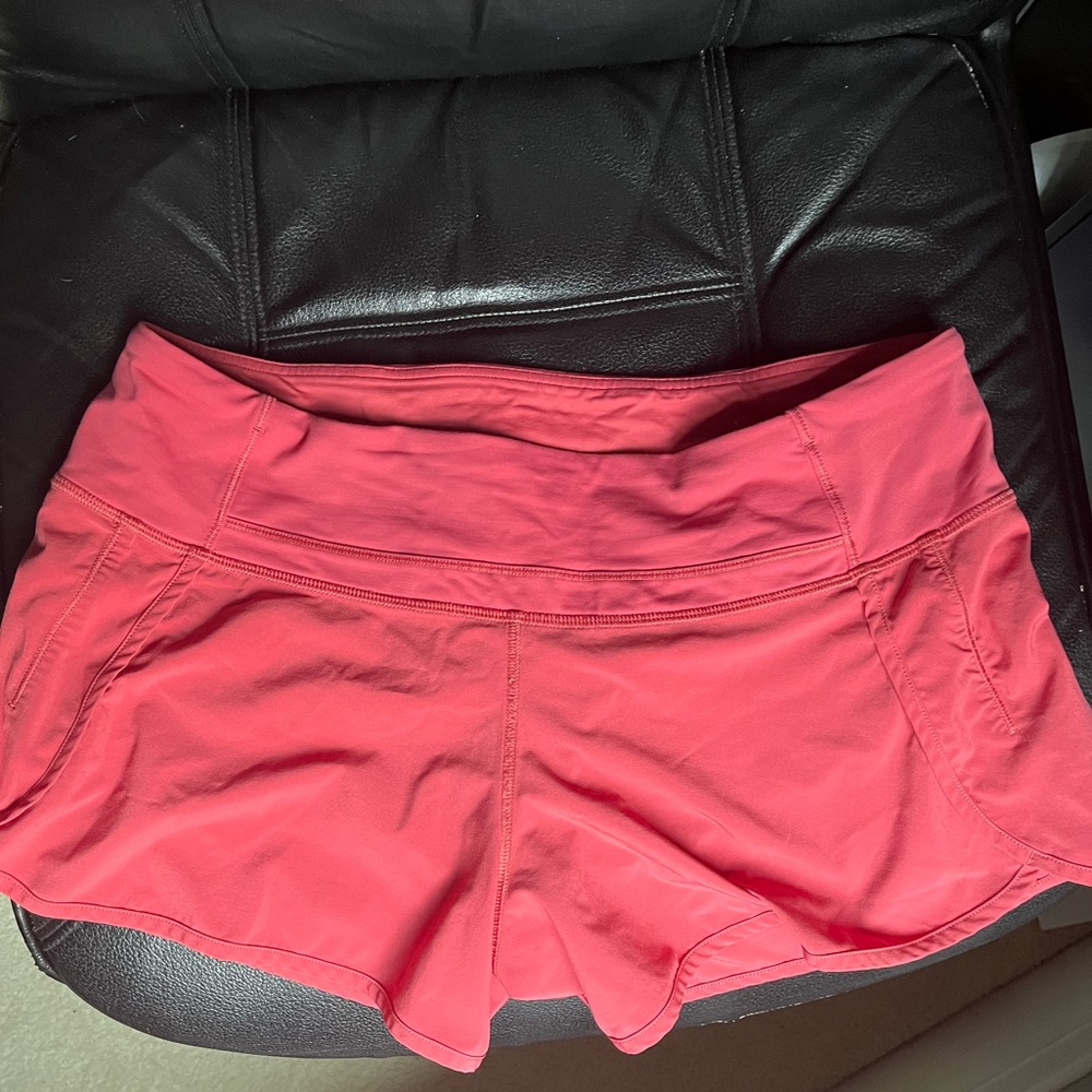PINK LULULEMON LULU SPEED UP SHORTS